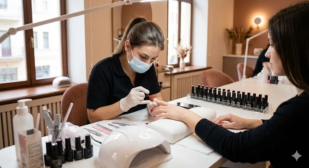 רקע סטודיו לציפורניים